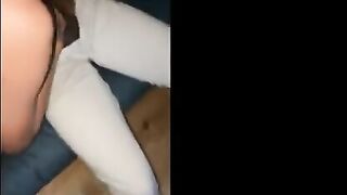 An amateur woman got fucked by a BBC after the party in front of her husband