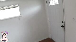 A desperate squatter offered the pussy of Paige Steele to the homeowner
