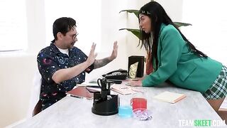 A special treatment for a patient by a sexy doctor