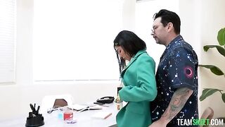 A special treatment for a patient by a sexy doctor