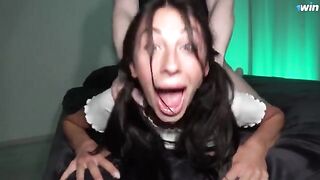 The woman is in a mood for hard sex and extreme passion