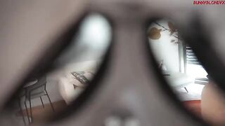 The hostess received a guest and fucked with him in doggy style