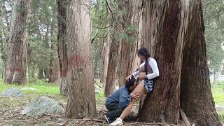 A forest is the place where every woman would agree to have her pussy licked