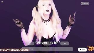 The blonde is being fucked on a strange machine in POV