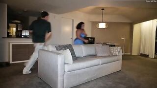 A girl with big tits likes to be squeezed and slapped, it's her thing