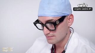 A gynecological check-up turns into a passionate encounter in this steamy scene