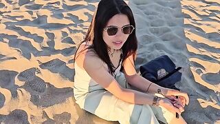 An empty beach isn't the perfect spot for intimate moments
