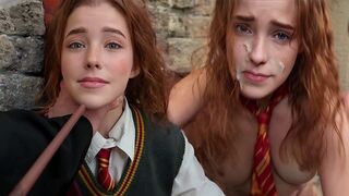 A punishment for the girl in the form of a cumshot, following an order