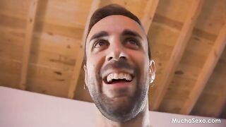 The blonde groans as she was fucked on the floor and came