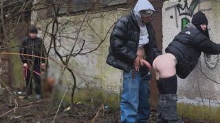 A passionate teen gets caught and fucked in public by a stranger
