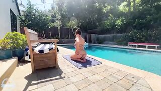 It's quiet by the pool, with only moans and splashes in HD