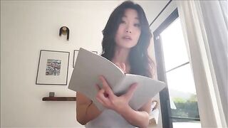 Asian step sister shares her bed with her nerdy step brother for a therapy