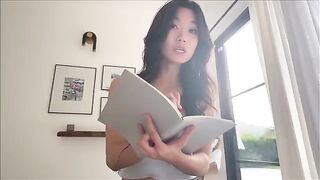 Asian step sister shares her bed with her nerdy step brother for a therapy
