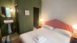 A girl plays with her pussy while taking a shower and makes a vlog
