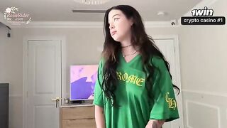 A girl with a tattoo is being fucked from behind, her body trembling with pleasure