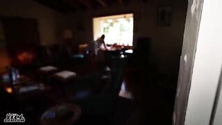 While grandparents are away, we have fun in the bedroom with a free use twist