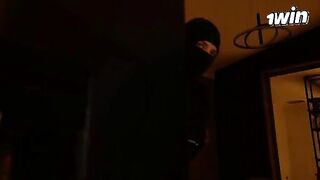 A busty housewife gets robbed and fucked by a stranger