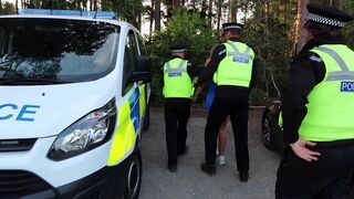 The guy was arrested for exposure, but received a blowjob