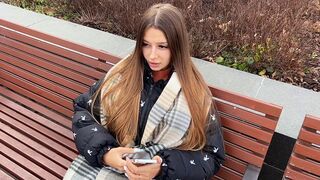No money, no sex; she is about to burst with anticipation
