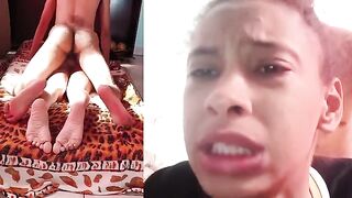 The ring tightens and the cock bursts through the ass hole