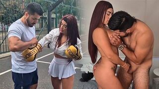 A girl is trying to get membership by seducing the trainer in the gym