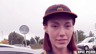 The worker had an accident and got a messy creampie