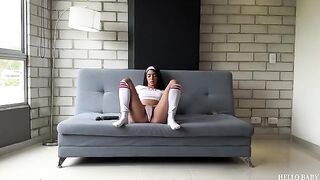 A girl showed how she rides a cock like a professional