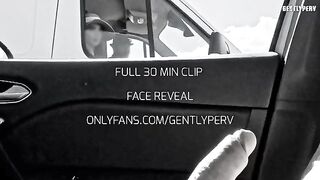 A surprise for everyone in the parking lot with intense moans