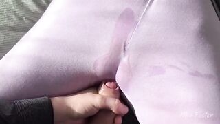 I play with my wet pussy and cum inside it