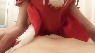 The girl was caught in a compromising situation by the camera