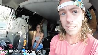 A hot girl is fucking with her guy in the outdoor layer