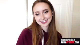 Petite Laney Grey takes on a massive cock in intense action