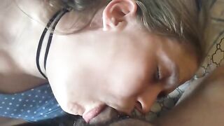 I fed my uncut cock to the hungry mommy, and she loved it