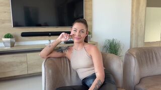 Skinny teen with small tits gets fucked by two guys in casting
