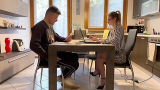 The consultant was seduced by the client and fucked in her office