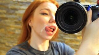 The cute red-haired beauty Kisankanna gets her pussy filled with sperm
