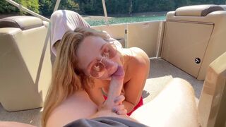 Babe gets her pussy full of cum on a pleasure cruise