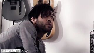 Marley Brinx gets her tattoo covered with cum in this intense scene