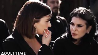 Older man crushes Marley Brinx at his wife's funeral in a rough scene